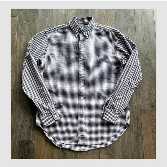 Ralph Lauren Other - Ralph Lauren Men's Purple/White Gingham Shirt, Classic Fit, Size Medium